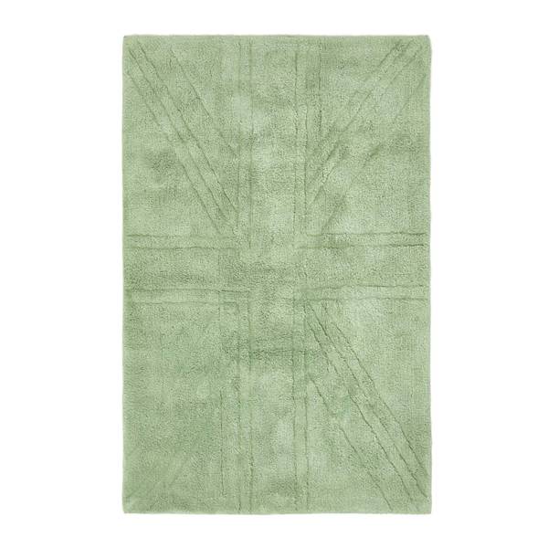 Teppich Union Jack uni Britishe Flagge Grün - 90 x 150 cm