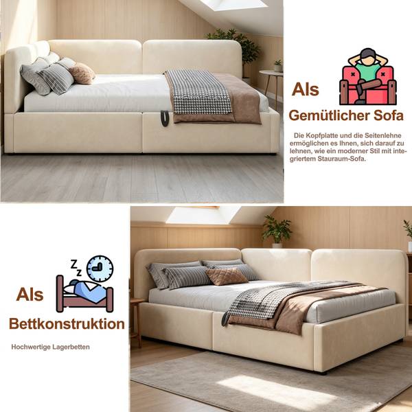 Einzelbett K-2096 96 x 78 x 207 cm