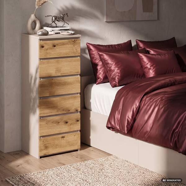 Kommode CL6 2529 Beige - Kaschmir - Eiche Dekor