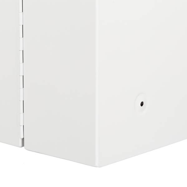 Armoire à pharmacie XXL en métal acier Argenté - Blanc - Acier - 53 x 53 x 20 cm