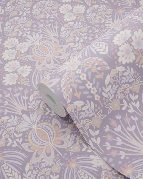 Tapete 130970 Violett - Fleece - 50 x 900 x 50 cm