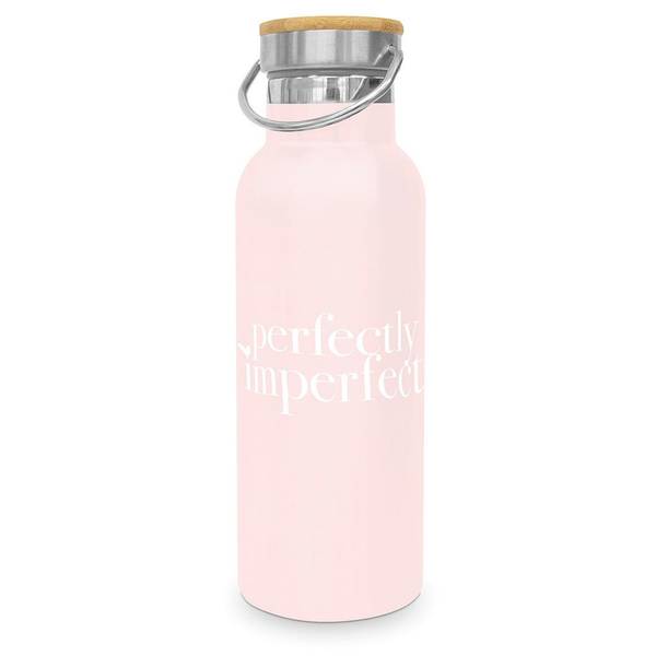 Isolierflasche PERFECTLY IMPERFECT Pink - Weiß - Metall - 1 x 1 x 1 cm
