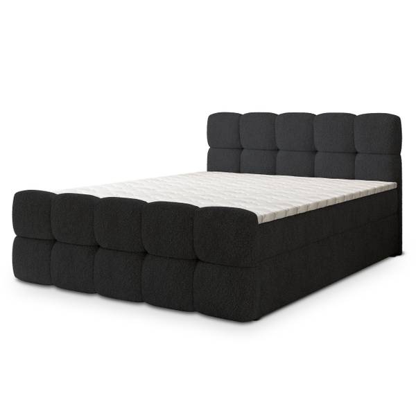 Boxspringbett BRUME Q Schwarz - Liegefläche Breite: 140 cm