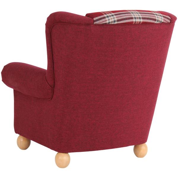 Monarch Ohrenbackensessel Rot - Polyester - 93 x 103 x 87 cm
