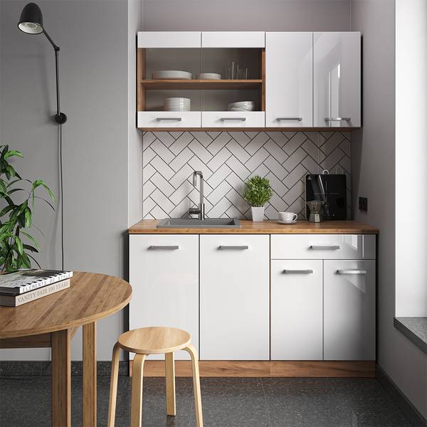 Keukenfront R-Line 34635 wit - plaatmateriaal op houtbasis - 80 x 72 x 2 cm