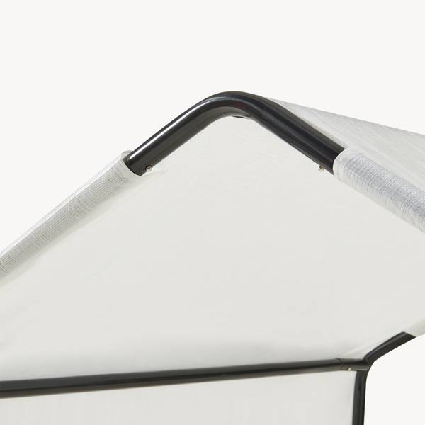 Outdoor Hundezelt Valevali Weiß - Stahl - Polyethylen - 122 x 90 x 122 cm