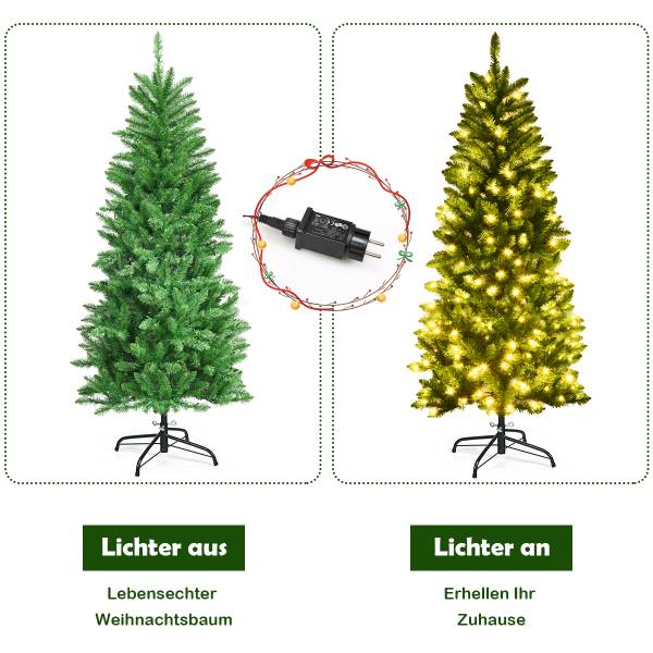 Weihnachtsbaum 53794026 Grün - Kunststoff - 1 x 1 x 1 cm