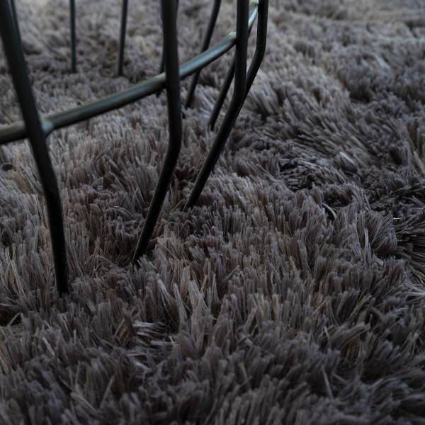 Hoogpolig Tapijt Fluffy Shaggy grijs - polyester - 120 x 1 x 160 cm