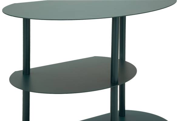 Table de chevet Saturno Vert - Métal - 28 x 50 x 50 cm