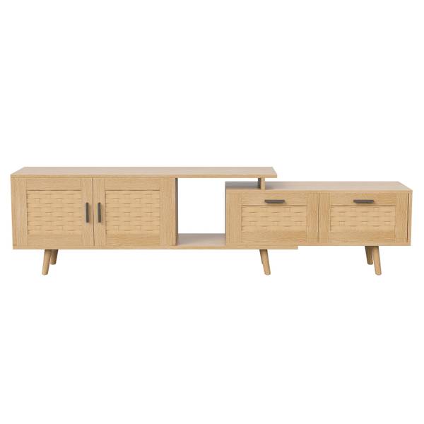 TV-Schrank Lowboard HYF01 Braun - Massivholz - 30 x 44 x 169 cm