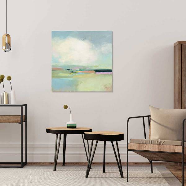 Tableau abstrait Horizon coloré Métal