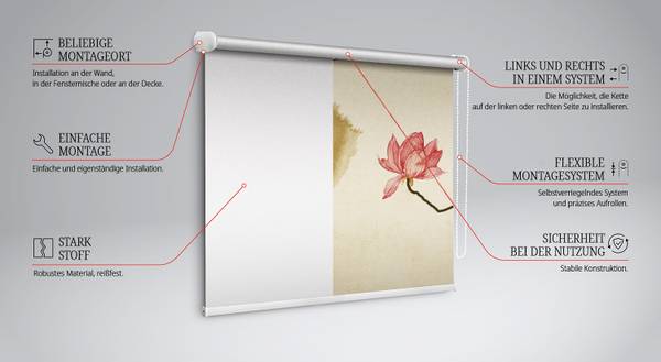 Rolgordijn PETALINA 60 x 140 cm