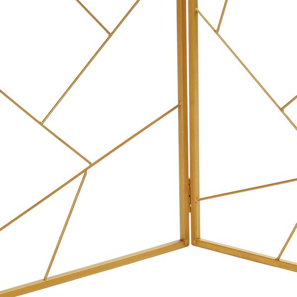 Raumteiler Mosaic 3tlg. Gold - Metall - 120 x 170 x 1 cm