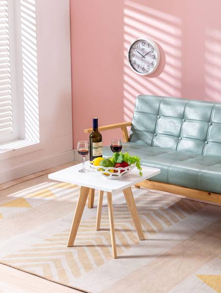 Table d'appoint Almeria Blanc - Bois manufacturé - 50 x 46 x 50 cm