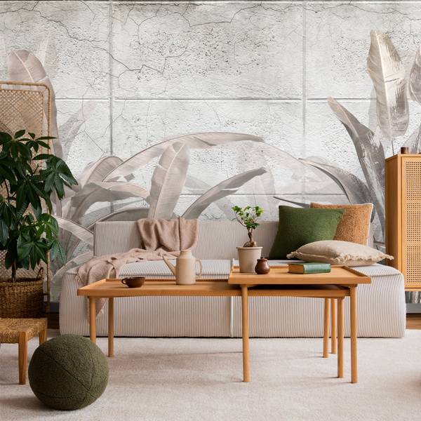 Vlies-Fotobehang TROPISCHE Planten Beton 90 x 60 x 60 cm