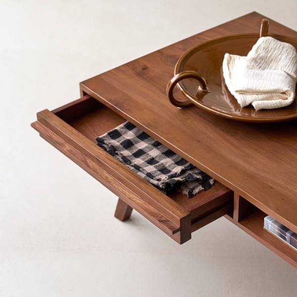 Couchtisch Niels Braun - Akazie - 115 x 40 x 60 cm