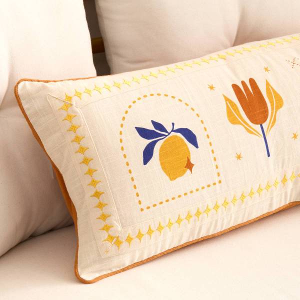 Kissen LIBERTAD Weiß - Textil - 10 x 30 x 80 cm