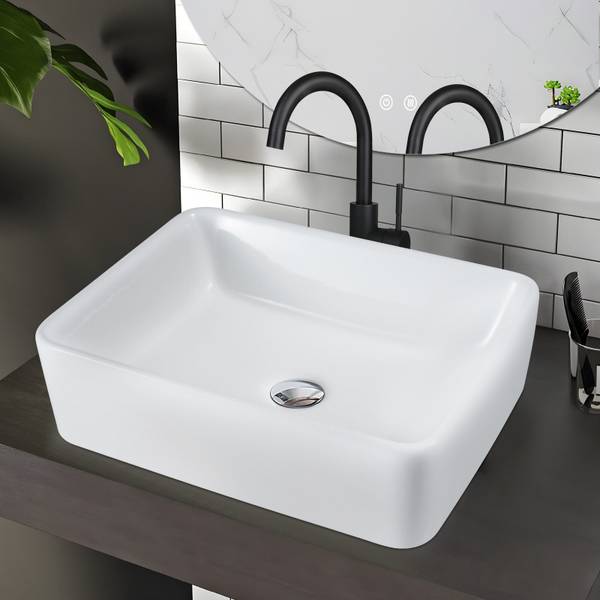 Waschbecken Ebersbach II Weiß - Keramik - 30 x 13 x 40 cm