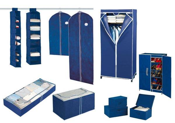 Textilorganizer AIR Blau - Kunststoff - 45 x 105 x 45 cm