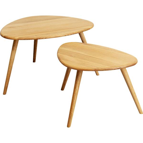 Tables d'appoint Vigo set de 2 Marron - Chêne - 67 x 40 x 67 cm