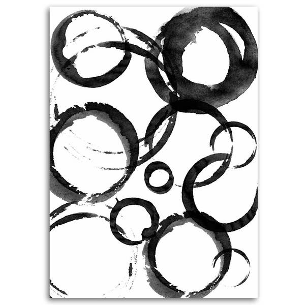 Wandbild abstrakte kreise 70 x 100 cm