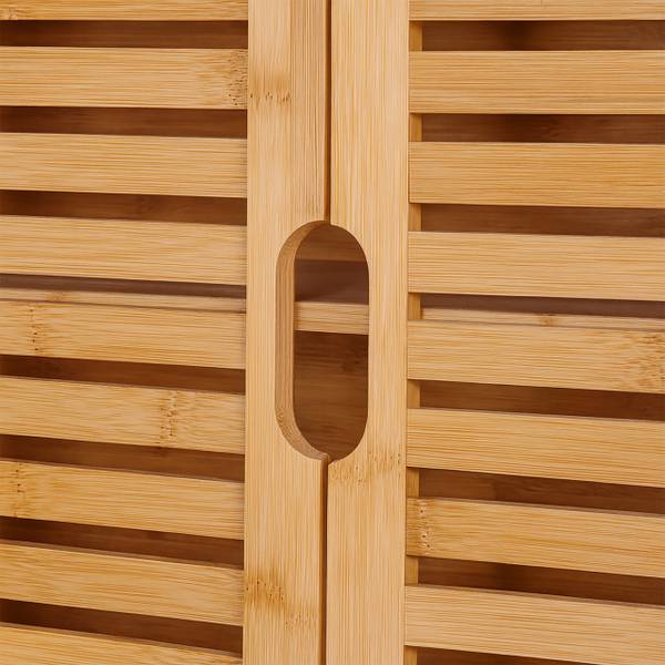 Hängeschrank Bad Braun - Bambus - Holzwerkstoff - 59 x 66 x 21 cm
