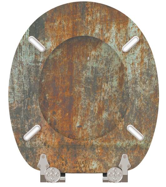 Abattant WC frein de chute Rusty Marron - Bois manufacturé - 38 x 6 x 47 cm