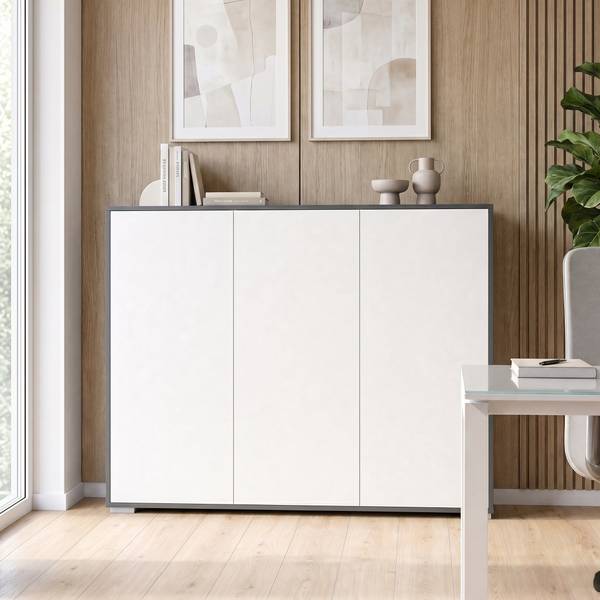 Highboard Elena M2 Anthrazit - Weiß