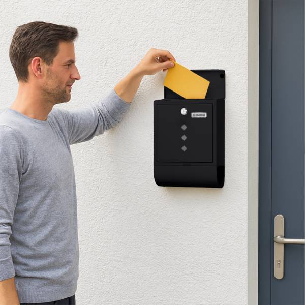 Boite aux lettres spacieuse Noir