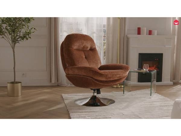 Sessel mit gerader Rückenlehne ILMACA Rot - Textil - 78 x 99 x 90 cm