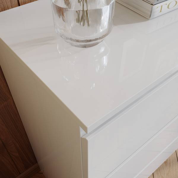 Sideboard GCY108 Weiß - Holzwerkstoff - 78 x 78 x 36 cm