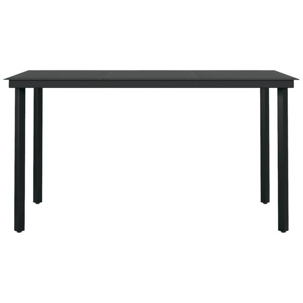 Garten-Essgruppe 3013381-1 (5-teilig) Schwarz - Aluminium - Stahl - Polyethylen - 70 x 74 x 140 cm