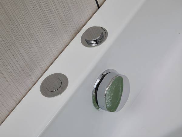 Whirlpoolbadewanne AGLENA Weiß - Naturfaser - 150 x 60 x 150 cm