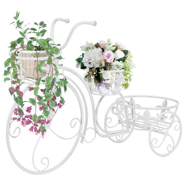 Blumentreppe 245931 Weiß - Metall - 26 x 50 x 77 cm