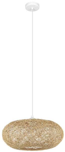 Luminaires suspendus CAMPILO Tissu mélangé / Matière plastique - 1 ampoule - Blanc