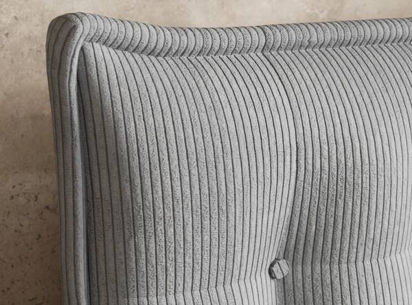 Boxspring Fatu lichtgrijs - Ligoppervlak breedte: 160 cm