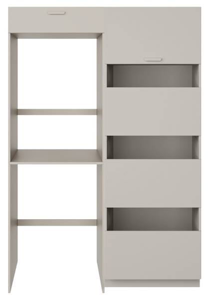 Badezimmermöbel-Set HOLV Grau - Stahl - Melamin - 135 x 200 x 66 cm
