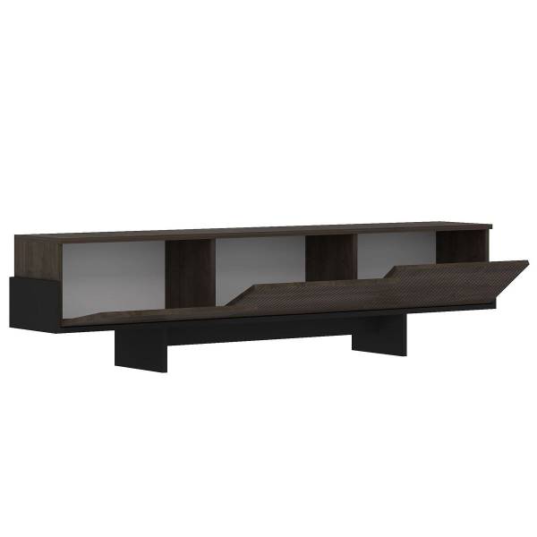 TV-Möbel HELYO Schwarz - Braun - Holzwerkstoff - 30 x 45 x 180 cm