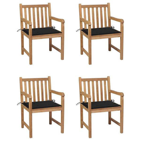 Gartenstuhl 3007526-2 (4er Set) Schwarz