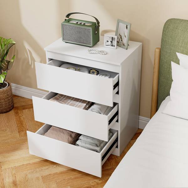 Kommode 83D-119V90WT Weiß - Holzwerkstoff - 40 x 79 x 60 cm