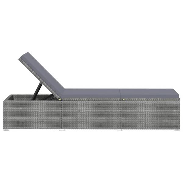 Garten-Sonnenliegen 3003799 (3-teilig) Grau - Polyethylen - 60 x 31 x 195 cm