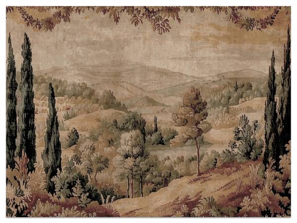 Fototapete Landschaft Hügel Bäume Büsche 300 x 210 x 210 cm