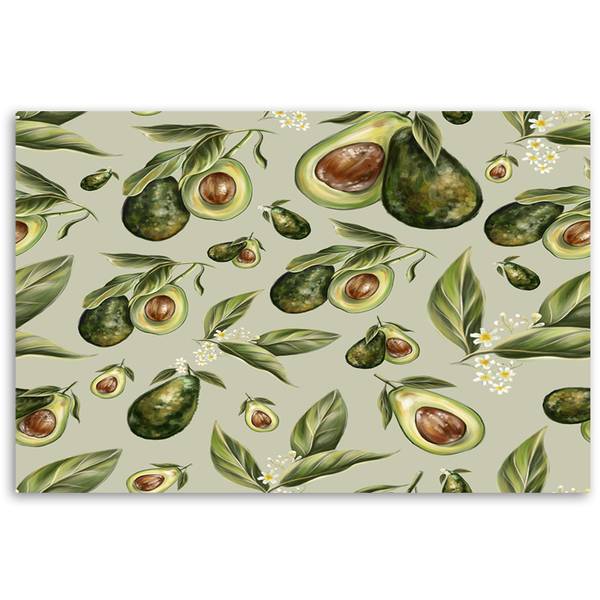 Wandbild avocado-hälften 60 x 40 cm