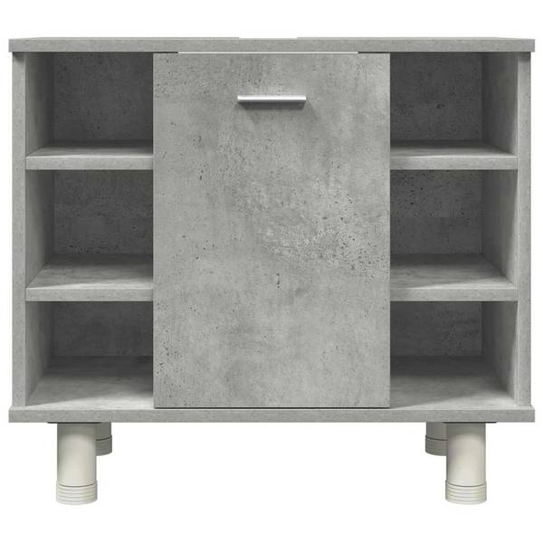 Badmöbel Set 3044521 4-teilig Grau - Holzwerkstoff - 80 x 64 x 20 cm