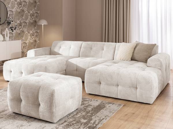 Polsterhocker Kozy Hellbeige