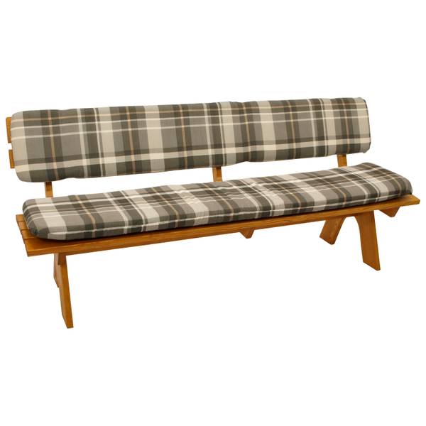 Gartenbank Auflagenset SEATTLE 2-teilig Beige - Grau - Mischgewebe - 195 x 30 x 40 cm