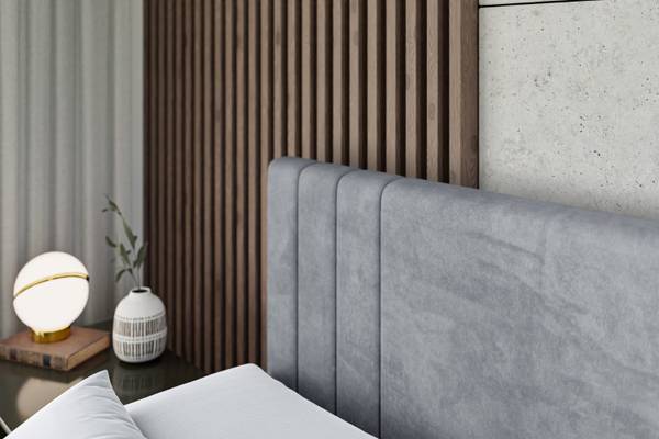 Boxspringbett IDRIKO KING Hellgrau - Breite: 200 cm