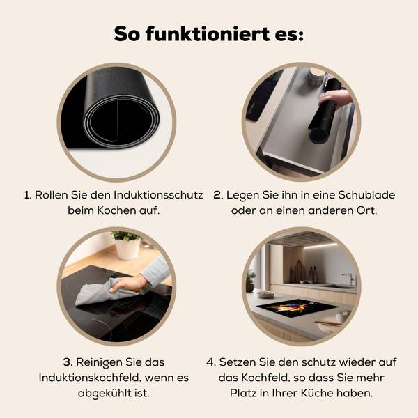 HERDABDECKPLATTE Graffiti Wein Rot - Vinyl - 59 x 52 x 1 cm