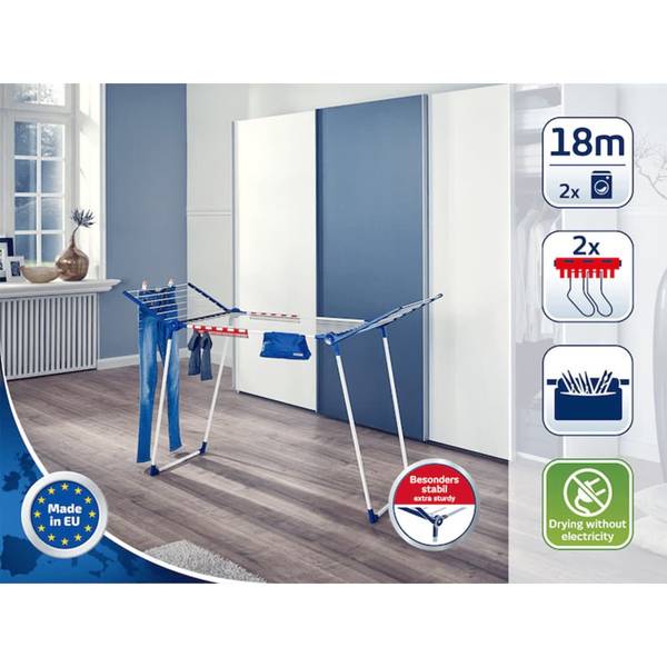 Wäscheständer 405014 Weiß - Stahl - 157 x 87 x 66 cm