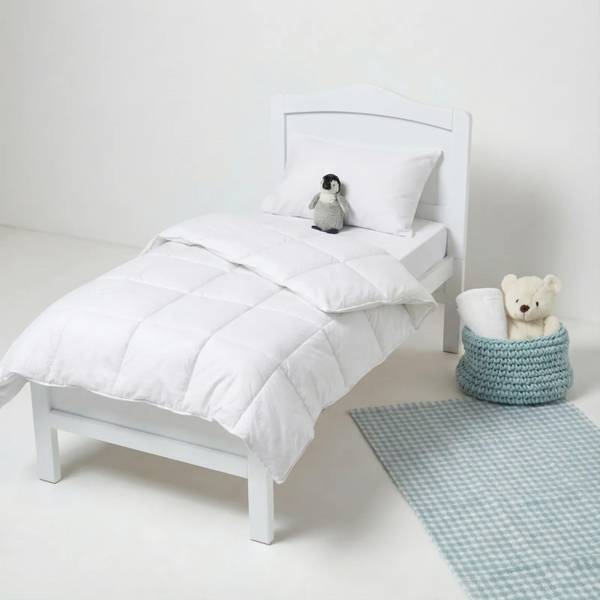 Kinderdecke Nizza Weiß - Microfaser - 120 x 10 x 150 cm